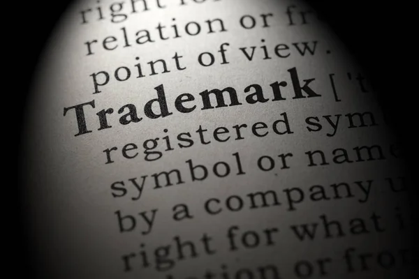 Fake Dictionary Dictionary Definition Word Trademark Including Key Descriptive Words — Stock Photo, Image