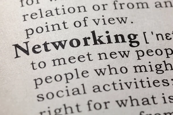 Fake Dictionary Dictionary Definition Word Networking Including Key Descriptive Words — Stock Photo, Image