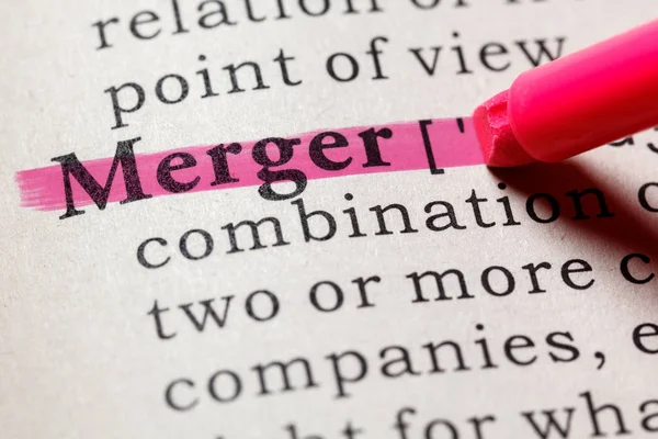 Fake Dictionary Dictionary Definition Word Merger Including Key Descriptive Words — Stock Photo, Image