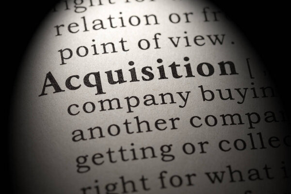 Fake Dictionary, Dictionary definition of the word acquisition. including key descriptive words.