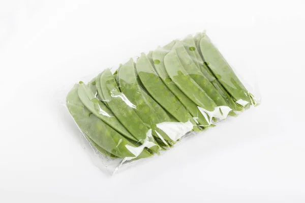 Fresh Snow Peas Isolated White Background — Stock Photo, Image