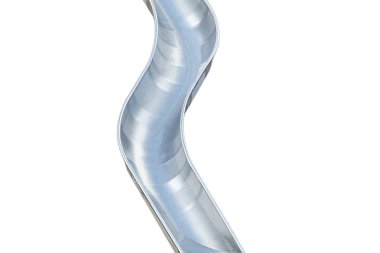 Paslanmaz çelik Çocuk Bahçesi slayt beyaz arka plan ile