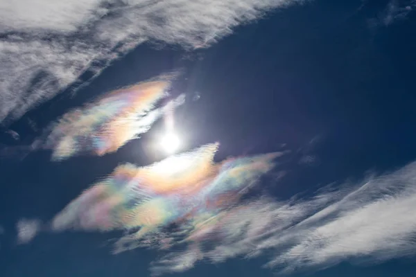 Iridescência Nuvem Colorida Vancouver Brasil — Fotografia de Stock