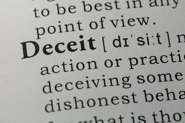 Fake Dictionary Dictionary Definition Word Deceit — Stock Photo, Image