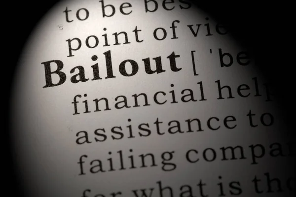 Fake Dictionary Dictionary Definition Word Bailout — Stock Photo, Image