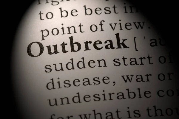 Fake Dictionary Dictionary Definition Word Outbreak — Stock Photo, Image