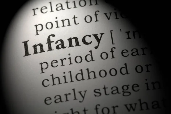 Fake Dictionary Dictionary Definition Word Infancy Stock Picture
