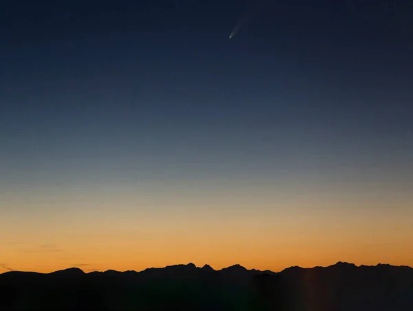 Комета 2020 Neowise Vancouver British Columbia Canada Стокове Фото