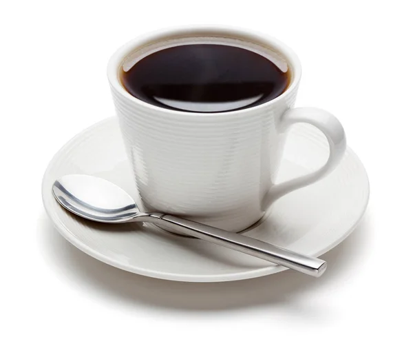 Kopje Koffie Geïsoleerd Witte Achtergrond Uitknippad Opgenomen — Stockfoto