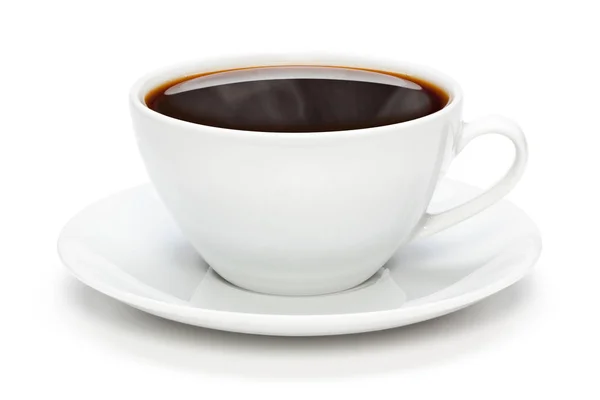 Kopje Koffie Geïsoleerd Witte Achtergrond Uitknippad Opgenomen — Stockfoto