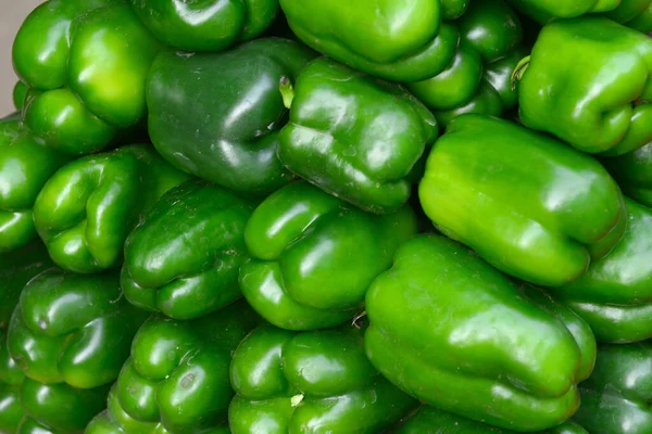 Green bell peppers background