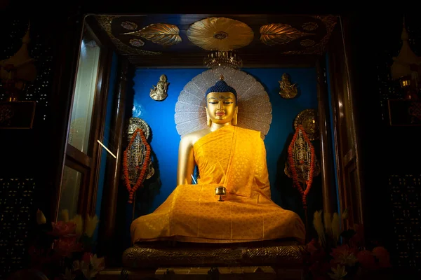 Bihar Daki Mahabodhi Stupa Bodh Gaya Güzel Buda Heykelleri — Stok fotoğraf