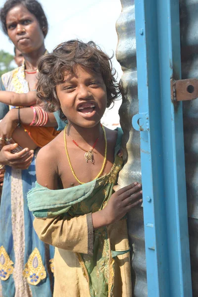 Gaya Bihar Índia Agosto 2019 Crianças Rurais Indianas Felizes Não — Fotografia de Stock
