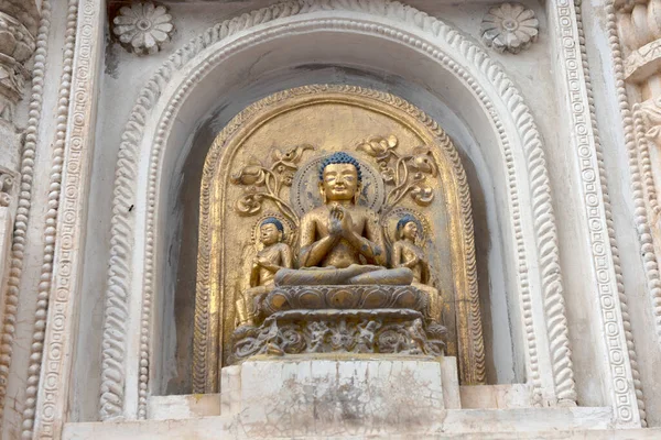 Piękne Posągi Buddy Mahabodhi Stupa Bodh Gaya — Zdjęcie stockowe