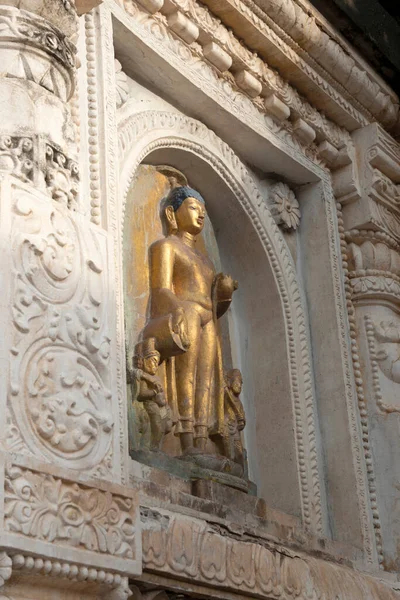 Belle Statue Buddha Mahabodhi Stupa Bodh Gaya — Foto Stock