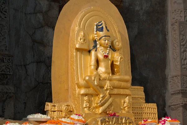 Hermosas Estatuas Buda Mahabodhi Stupa Bodh Gaya Bihar —  Fotos de Stock