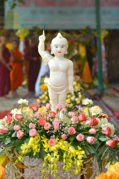 Prachtig Standbeeld Van Baby Boeddha Bij Mahabodhi Stupa Bodh Gaya — Stockfoto