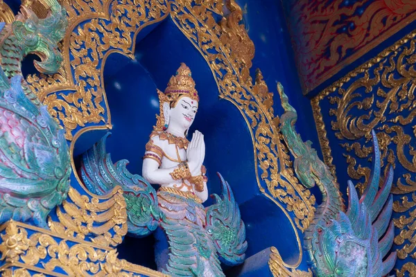 Thai Angel Deusa Estátua Templo Tailândia — Fotografia de Stock