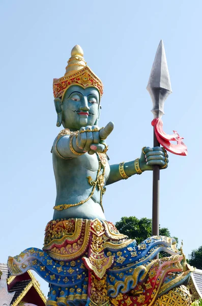 Thaise Beeldhouwkunst Stijl Van Mooie Engel Standbeeld Bij Tempel Thailand — Stockfoto