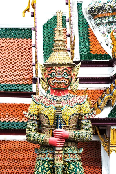 Statua Gigante Vicino Wat Phra Kaew Bangkok Thailandia — Foto Stock