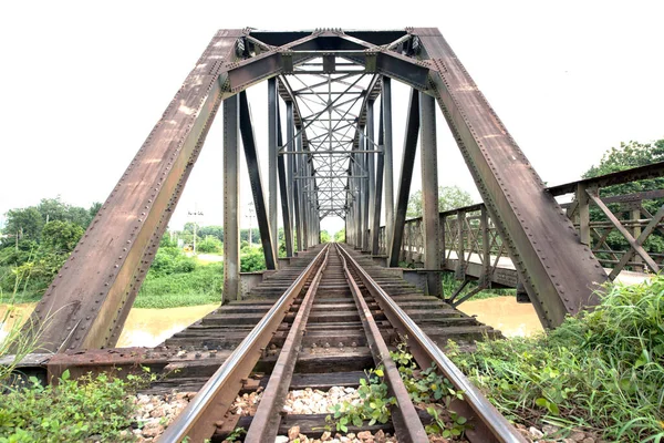 Metal Rail Road Bridge — Stock Photo, Image