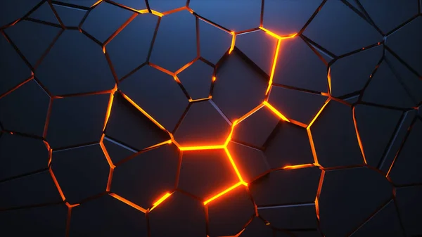 Soyut geometrik arka plan. Kırma yüzeyli patlama güç tasarımı. 3d illüstrasyon.