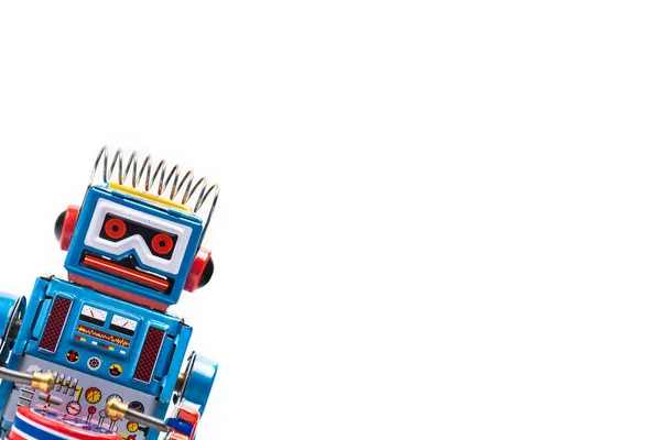 Robot Tin Toy White Background — Stock Photo, Image