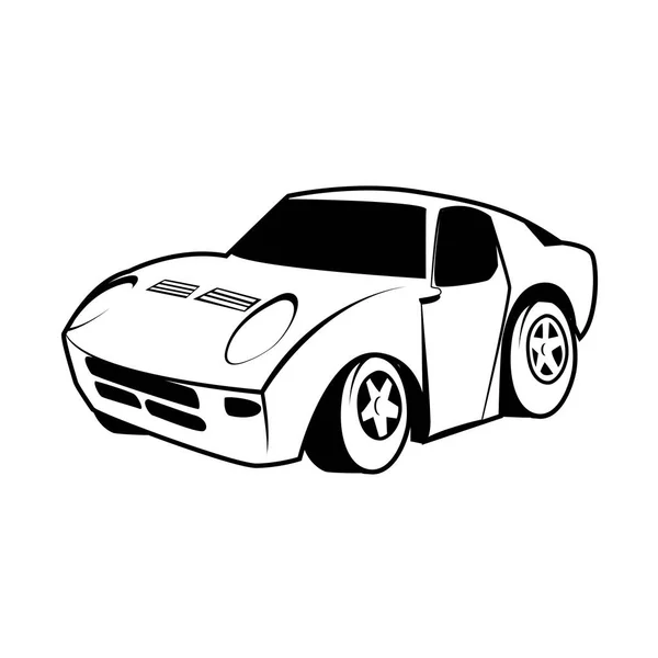 Auto Cartoon Vektor Auf Weißem Hintergrund — Stockvektor