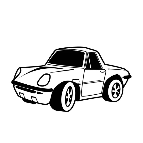 Coche Cartonaje Vector Sobre Fondo Blanco — Vector de stock