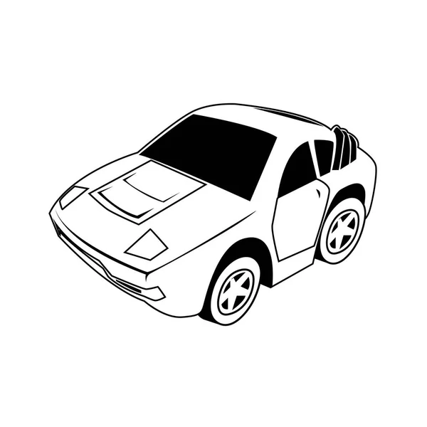 Auto Kreslené Vektorové Bílém Pozadí — Stockový vektor