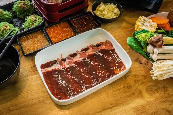 Shabu Food Korean Style — Stock Photo, Image