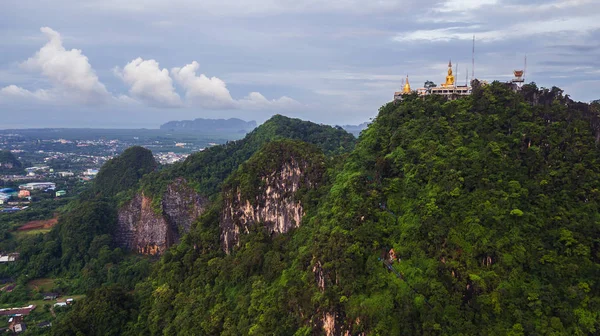 Будда Вершині Гори Wat Tham Seua Cae Тигр Krabi Таїланд — стокове фото