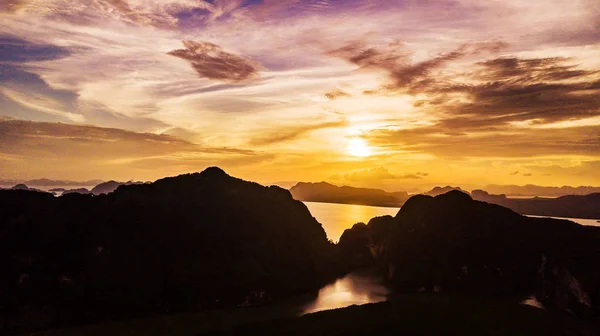 Landscape Mountain Twilight Time Krabi Thailand — Stock Photo, Image