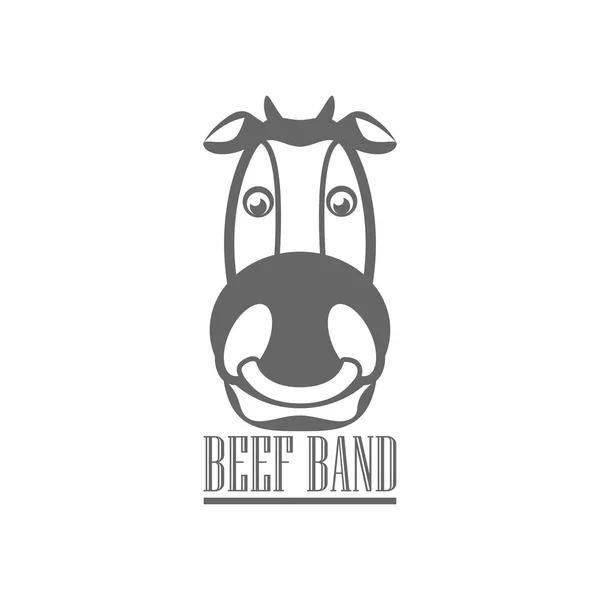 Beef Label Logo Design Vector — Stock Vector