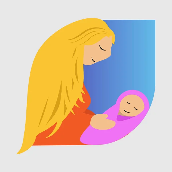 母の日のためのロゴ — ストックベクタ