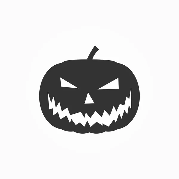 Halloween Pompoenen Pictogram Witte Achtergrond — Stockvector