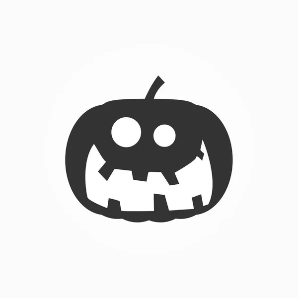 Halloween Tök Ikon Fehér Háttér — Stock Vector