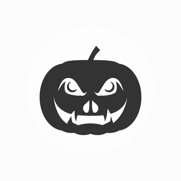 Halloween Pompoenen Pictogram Witte Achtergrond — Stockvector