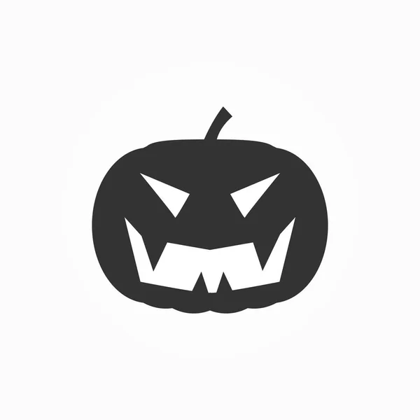 Icona Zucche Halloween Sfondo Bianco — Vettoriale Stock