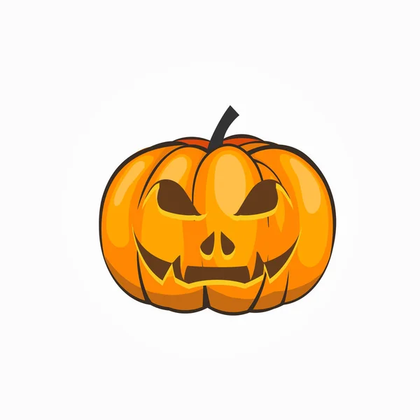 Halloween Dýně Kreslený Styl — Stockový vektor