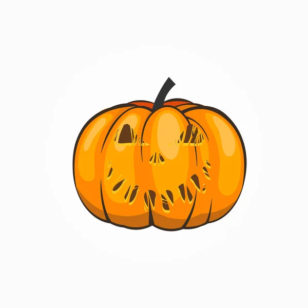 Halloween Pumpkins Cartoon Style — Stock Vector