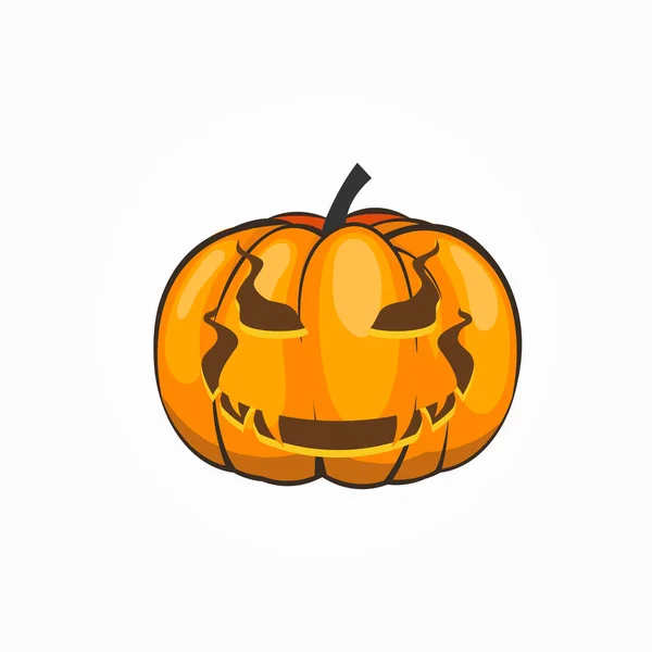 Halloween Dýně Kreslený Styl — Stockový vektor