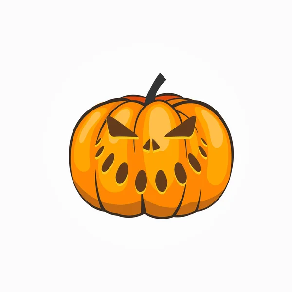 Halloween Dýně Kreslený Styl — Stockový vektor