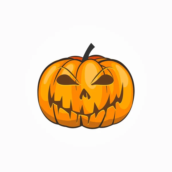 Halloween Pompoenen Cartoon Stijl — Stockvector