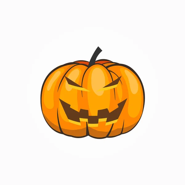 Halloween Dýně Kreslený Styl — Stockový vektor