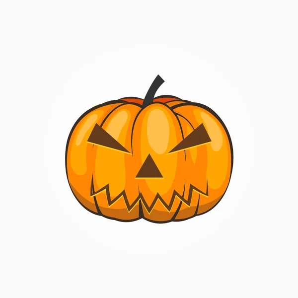 Halloween Zucche Stile Cartone Animato — Vettoriale Stock