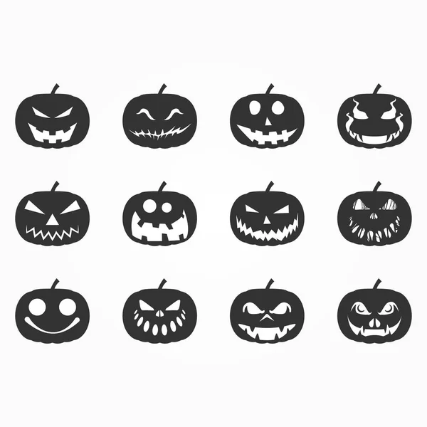 Halloween Pompoenen Cartoon Stijl — Stockvector