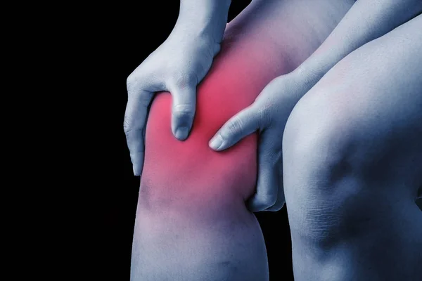 Zranění Kolena Lidech Knee Bolesti Bolesti Kloubů Lidí Lékařské Monofonní — Stock fotografie