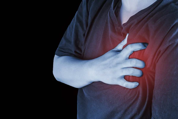 chest injury in humans .chest pain,joint pains people medical, mono tone highlight at ches .