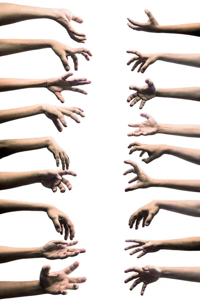 Enge Zombie Hand Geïsoleerd Witte Achtergrond — Stockfoto